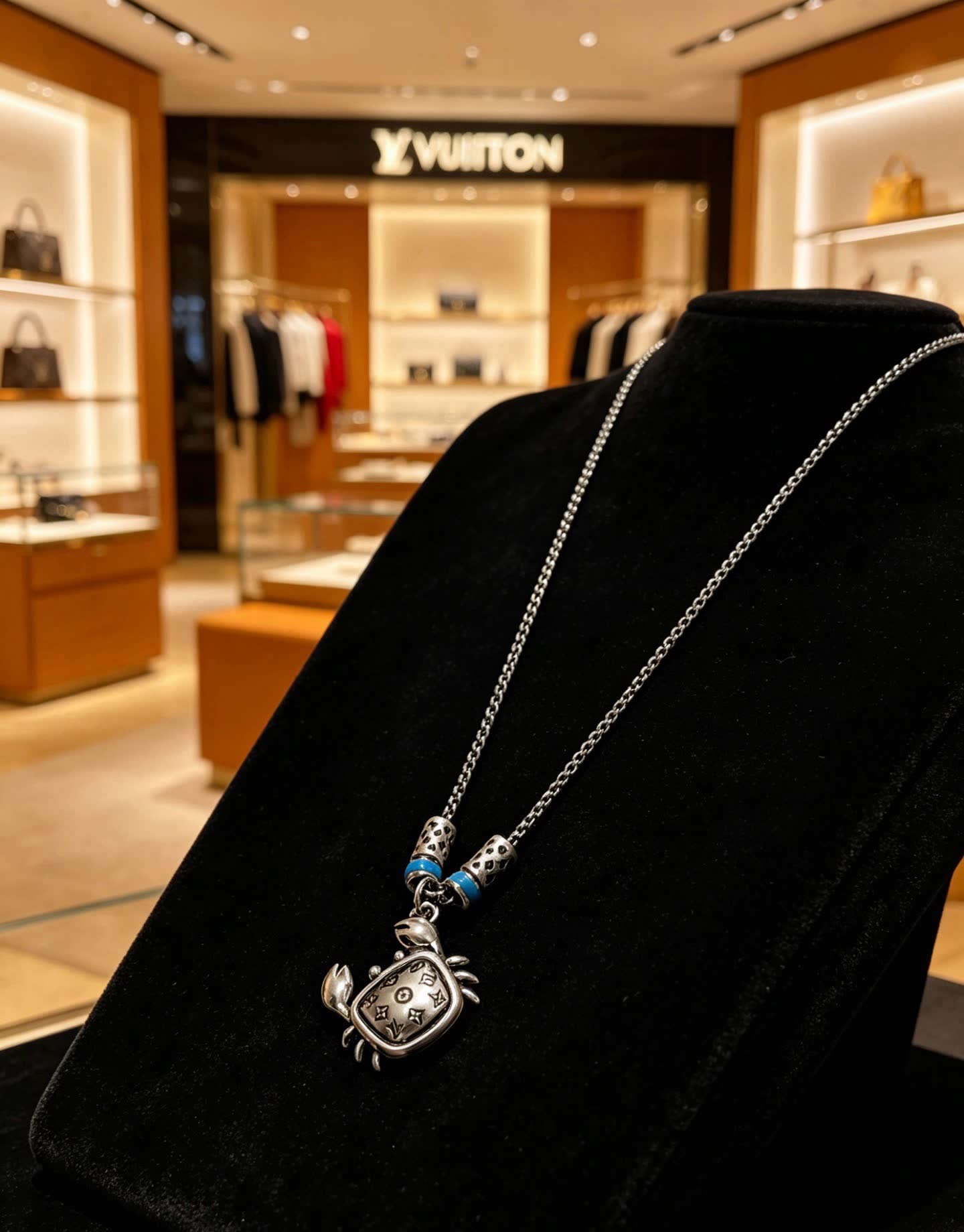 Louis Vuitton Crab Charm Necklace